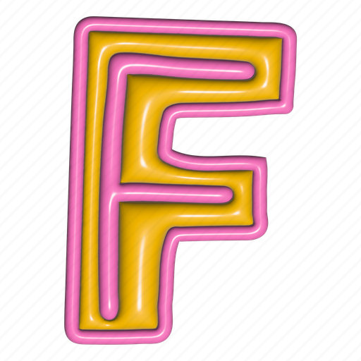 Puffy sticker, letter f, f, alphabet, font, typography, 3d icon - Download on Iconfinder