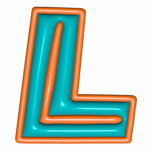 Puffy sticker, letter l, l, alphabet, font, typography, 3d icon - Download on Iconfinder