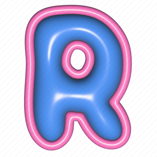 Puffy sticker, letter r, r, alphabet, font, typography, 3d icon - Download on Iconfinder