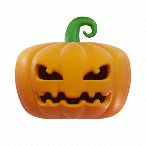 Pumpkin, halloween, horror, spooky, ghost, vegetable, evil 3D illustration - Download on Iconfinder
