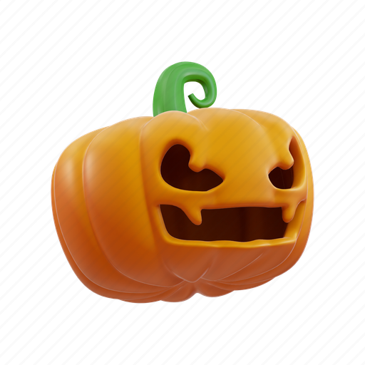 Pumpkin, horror, halloween, monster, cartoon, ghost, evil 3D illustration - Download on Iconfinder