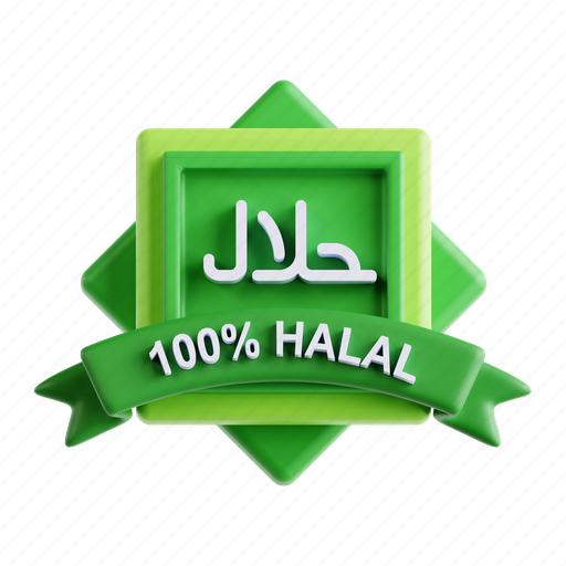 Halal, islam, religion, islamic 3D illustration - Download on Iconfinder