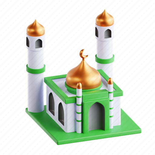 Mosque, islam, landmark, building 3D illustration - Download on Iconfinder