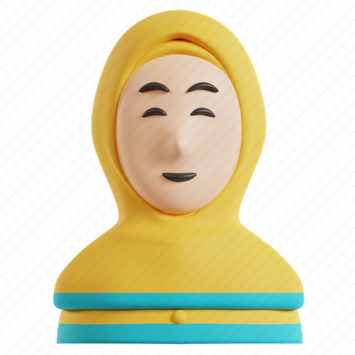 Muslim, woman, mubarak, kareem, fasting 3D illustration - Download on Iconfinder