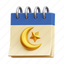 ramadan, calendar, ramadan calendar, crescent moon, islam