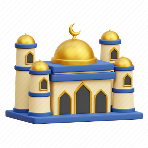 Mosque, pray, religion, islam, building 3D illustration - Download on Iconfinder