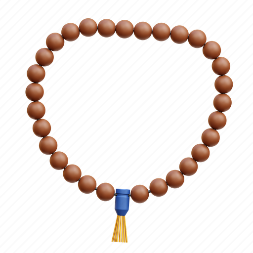 Prayer beads, beads, rosary, tasbih, pray 3D illustration - Download on Iconfinder