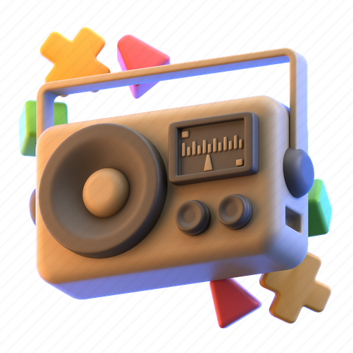 Old, radio 3D illustration - Download on Iconfinder