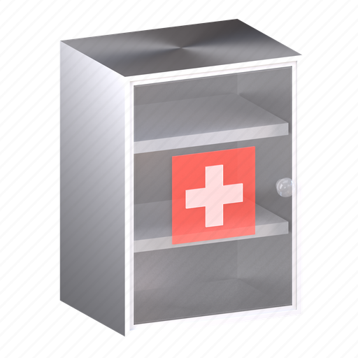 Medicine, cabinet, healthcarae, pharmacy 3D illustration - Download on Iconfinder