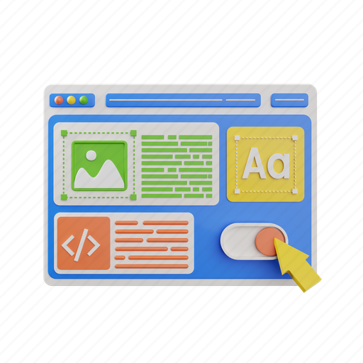 Website, computer, internet, web, technology, business, layout 3D illustration - Download on Iconfinder