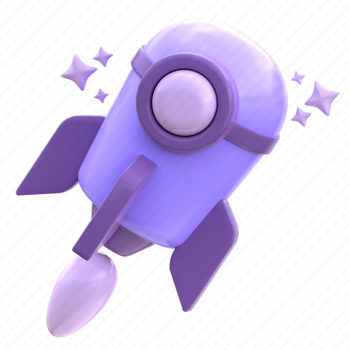 Rocket, 3d, vector, icon, illustration, sign, space 3D illustration - Download on Iconfinder