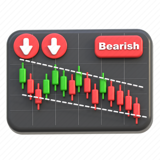 Bearish, trend, trading, forex, statistics, trade, market 3D illustration - Download on Iconfinder