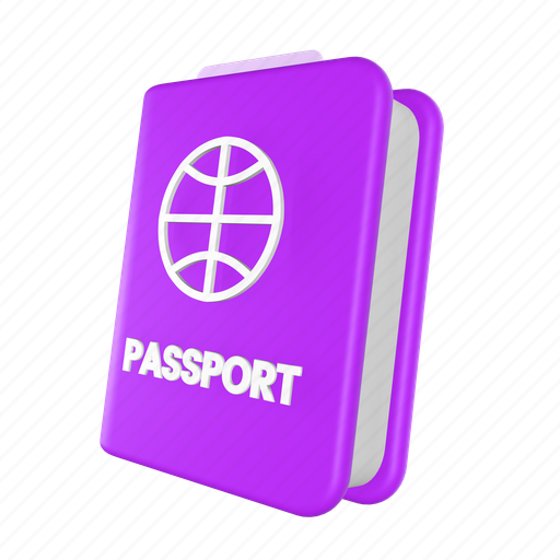 Passport, document, flight, trip, vacation, airport, aviation 3D illustration - Download on Iconfinder