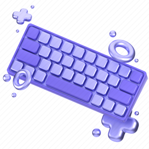 Keyboard, icon, business, technology, isolated, 3d, vector 3D illustration - Download on Iconfinder