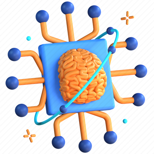 Artificial, intelligence, ai, microchip 3D illustration - Download on Iconfinder
