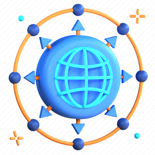 Decentralized, web, network, connection 3D illustration - Download on Iconfinder