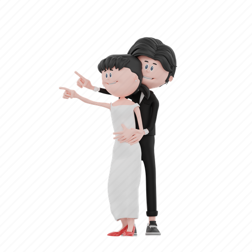 Character, wedding, love, romantic, couple, marriage, male 3D illustration - Download on Iconfinder