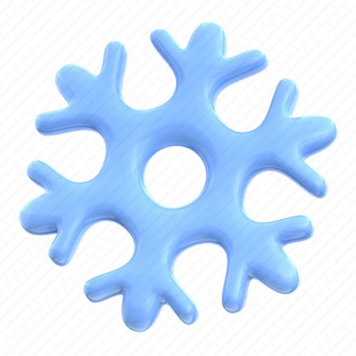 Snowflake, icon, vector, illustration, 3d, snow, weather 3D illustration - Download on Iconfinder