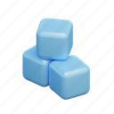 ice, cube, block, box, freeze