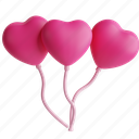 balloons, love, party, heart