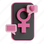smartphone, chat, woman day, woman symbol 