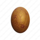 egg, wooden, shape, decorative, element 