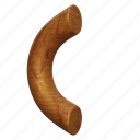 half, donut, abstract, object, wooden, element 