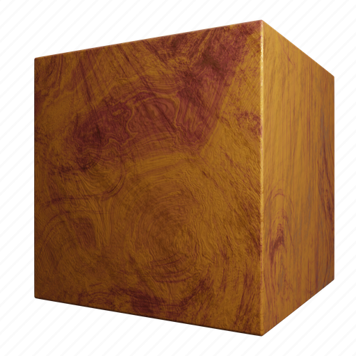 Cube, wooden, box, block 3D illustration - Download on Iconfinder