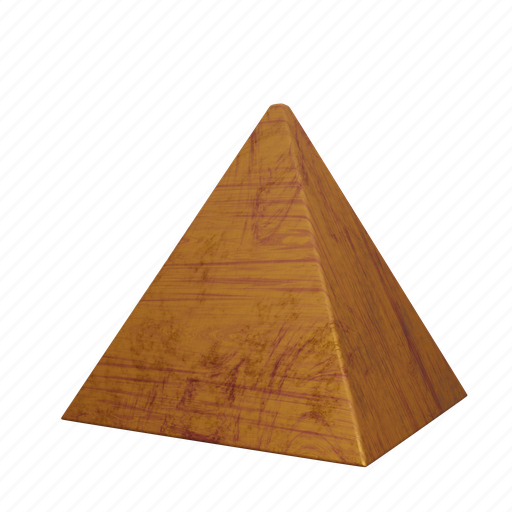 Pyramid, triangle, structure, wooden, shape 3D illustration - Download on Iconfinder