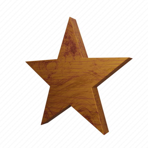 Star, decoration, wooden, shape, abstract, design 3D illustration - Download on Iconfinder