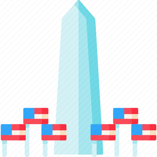 Washington, monument, america, capital, landmark, flag icon - Download on Iconfinder