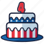 4th of july, birthday, cake, independence day, united states, usa, year 