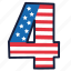 4th of july, four, independence day, united states, usa 