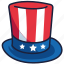 4th of july, hat, independence day, united states, usa 