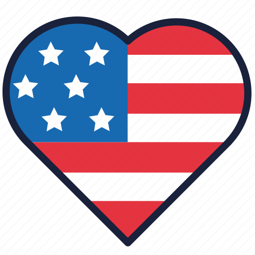 4th of july, heart, independence day, united states, usa icon - Download on Iconfinder