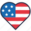 4th of july, heart, independence day, united states, usa 