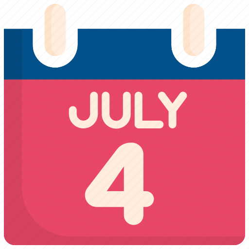 4th of july, calendar, holiday, independence, memorial, schedule, usa icon - Download on Iconfinder
