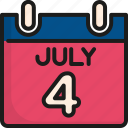 4th of july, calendar, holiday, independence, memorial, schedule, usa