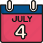 4th of july, calendar, holiday, independence, memorial, schedule, usa 