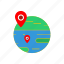 earth, gps, location on, map 