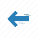 arrow, direction, left icon, location