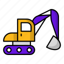 digger, construction, excavator, vehicle, equipment, machine, tool, machinery, shovel