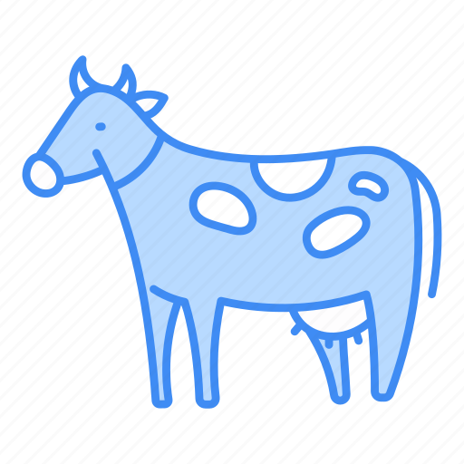 Cow, animal, farm, cattle, bull, mammal, agriculture icon - Download on Iconfinder