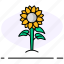 sun flower, flower, nature, plant, spring, leaf, green, blossom, farming 