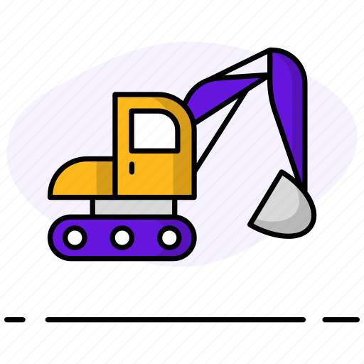 Digger, construction, excavator, vehicle, equipment, machine, tool icon - Download on Iconfinder