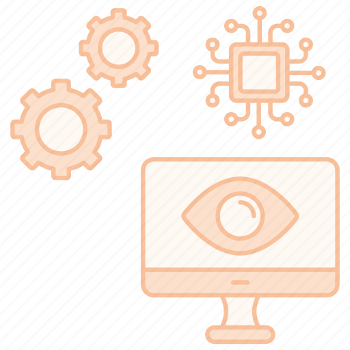 Computer vision, artificial-intelligence, cyber-monitoring, cybernetics, mechanical-eye, face-detection, cyber-security icon - Download on Iconfinder