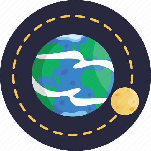 Astronomy, orbit, moon, earth, space, science icon - Download on Iconfinder