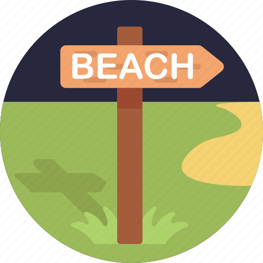 Beach, sign, direction, arrow icon - Download on Iconfinder