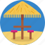 beach, beach chair, beach umbrella, vacation 