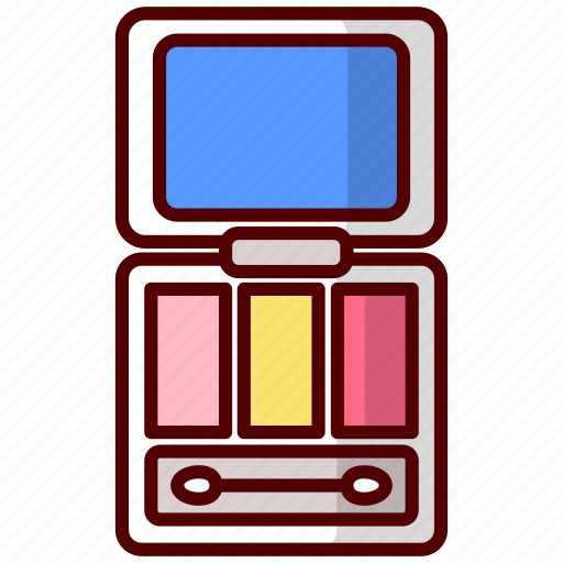 Blush on, makeup, cosmetic, eye-shadow, palette, make-up, brush icon - Download on Iconfinder